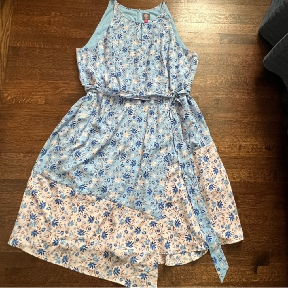 Vince Camuto size 22W blue floral midi dress
